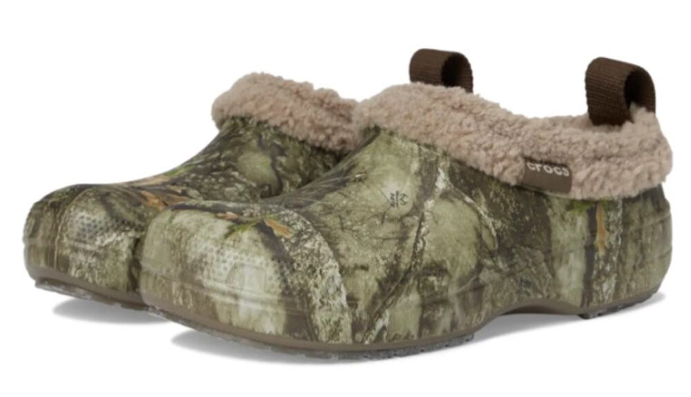 Crocs Mens Classic Lined Shorty Clogs Size 11 Real Tree Green Camo NWT